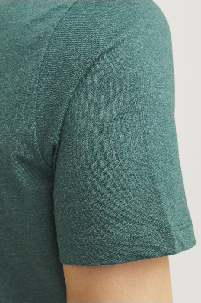 JJEORGANIC MELANGE TEE SS O-NECK NO 12222887 Storm/Melange